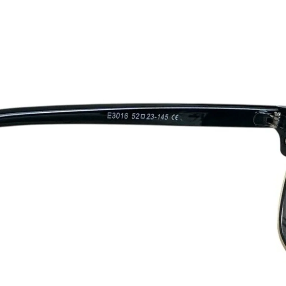 Polarized Half Frame Horn Rimmed Sunglasses Black Unisex Deep Eddy Vodka New